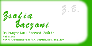 zsofia baczoni business card